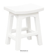 TOKYO SOLID MAHOGAN TIMBER FOOTSTOOL (WHITE)