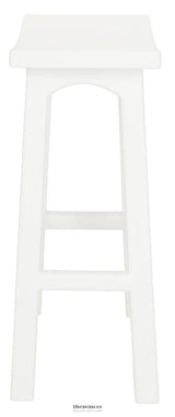 TOKYO SOLID MAHOGANY TIMBER BARSTOOL (WHITE)
