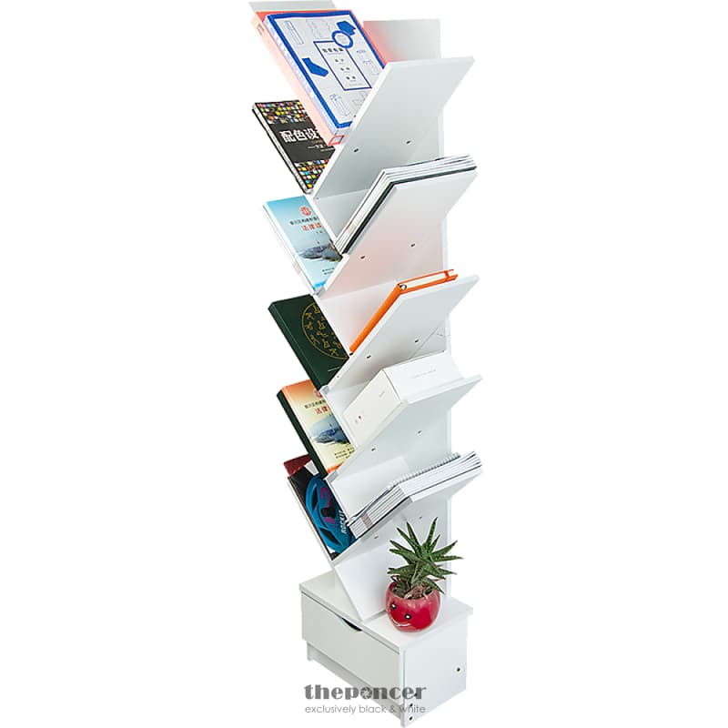 TREE BOOKSHELF BOOKCASE BOOK ORGANIZER 12-TIER MULTIPURPOSE