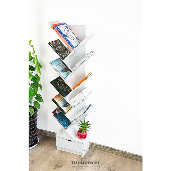 TREE BOOKSHELF BOOKCASE BOOK ORGANIZER 12-TIER MULTIPURPOSE