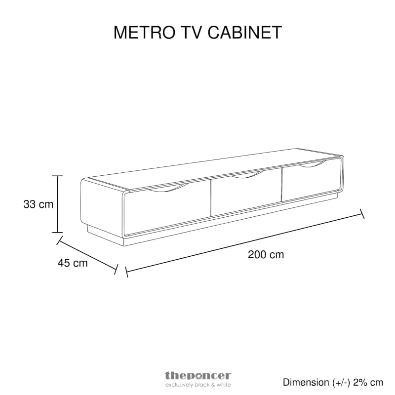 TV CABINET WITH 3 STORAGE DRAWERS WITH HIGH GLOSSY