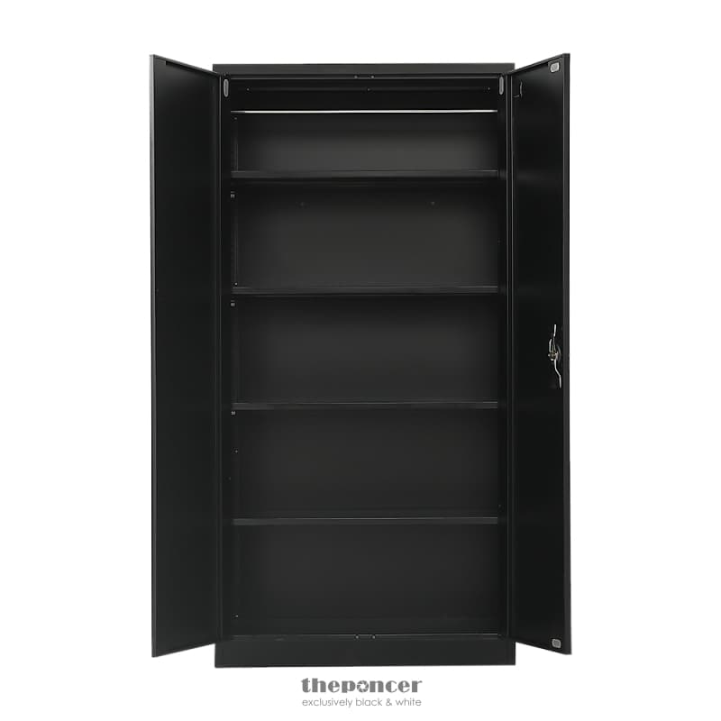 TWO-DOOR METAL CABINET SHELF STORAGE FOR HOME OFFICE GYM