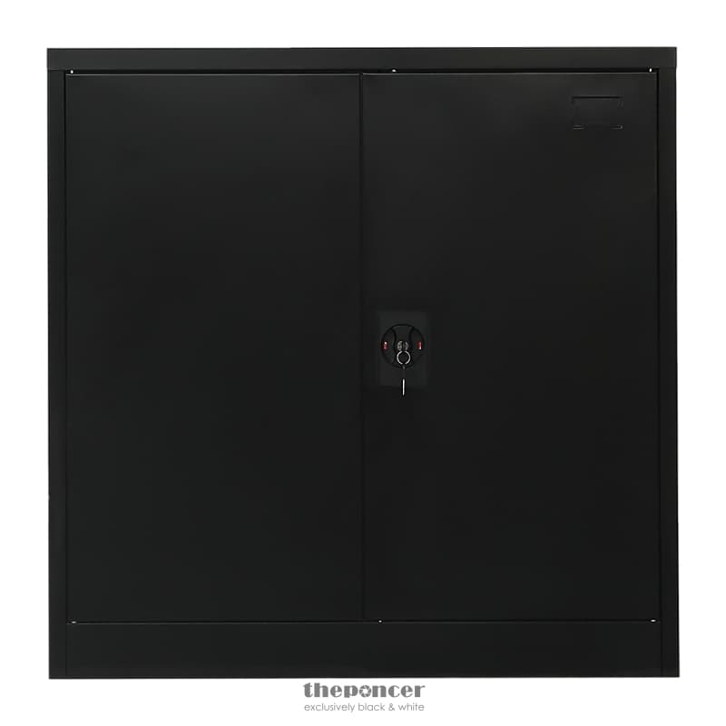 TWO-DOOR METAL SHORT CABINET SHELF STORAGE FOR HOME OFFICE