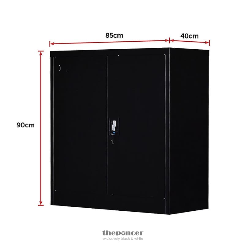 TWO-DOOR SHELF OFFICE GYM FILING STORAGE LOCKER CABINET SAFE