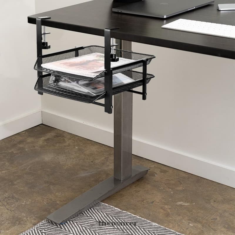 UNDER DESK CLAMP STORAGE BASKET ORGANIZER DRAWERS