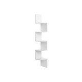 VASAGLE WHITE WALL-MOUNTED CORNER SHELF