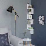 VASAGLE WHITE WALL-MOUNTED CORNER SHELF