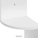 VASAGLE WHITE WALL-MOUNTED CORNER SHELF