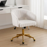 VELVET HOME OFFICE CHAIR- BEIGE