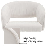 VELVET HOME OFFICE CHAIR- BEIGE