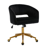 VELVET HOME OFFICE CHAIR- BLACK