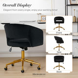 VELVET HOME OFFICE CHAIR- BLACK