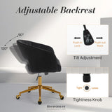 VELVET HOME OFFICE CHAIR- BLACK