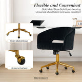 VELVET HOME OFFICE CHAIR- BLACK