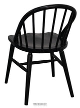 VERA SOLID OAK DINING CHAIR - SET OF 2 (BLACK)