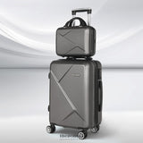 WANDERLITE 2PC LUGGAGE 12’ 20’ TROLLEY TRAVEL SUITCASE