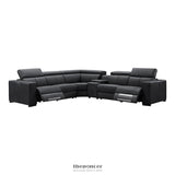 WASHINGTON GENUINE LEATHER 6 SEATER CORNER SOFA WITH 2