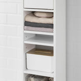 WHITE TALL BATHROOM CABINET HIGH STORAGE