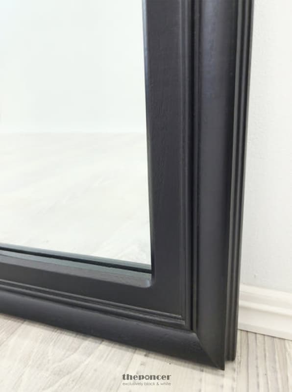 WINDOW STYLE MIRROR - BLACK RECTANGLE 100CM X 200CM