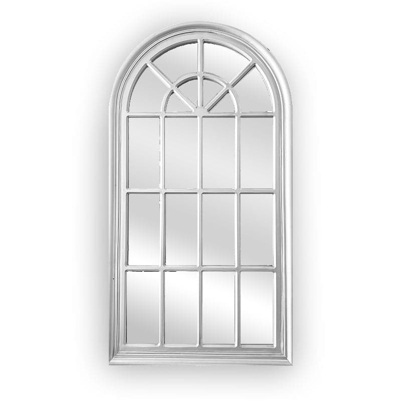 WINDOW STYLE MIRROR - WHITE ARCH 70 CM X 130