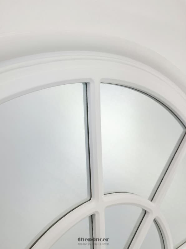 WINDOW STYLE MIRROR - WHITE ARCH 70 CM X 130