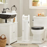 WOODEN BATHROOM STORAGE CABINET WHITE