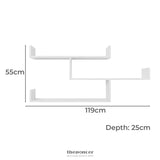 ZURICH MULTI LEVEL SHELF KIT (WHITE)